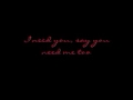 Saving Abel - I Need You (Lyrics) 