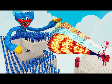 100x HUGGY WUGGY + 2x GIANT vs 3x EVERY GOD - Totally Accurate Battle Simulator TABS