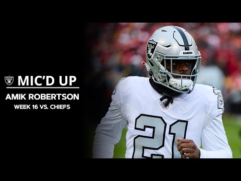 Amik Robertson Mic’d Up in Win Over Chiefs: ‘Mahomes Going To Throw Me One!’ | Raiders | NFL