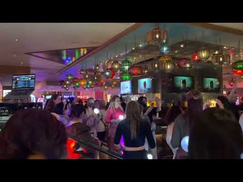 Army fanchants BTS Fake Love at Luxor Las Vegas bar