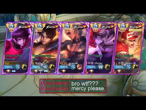 MLBB 5 MAN KOF SKIN + ALL GLOBAL PLAYERS!!🔥