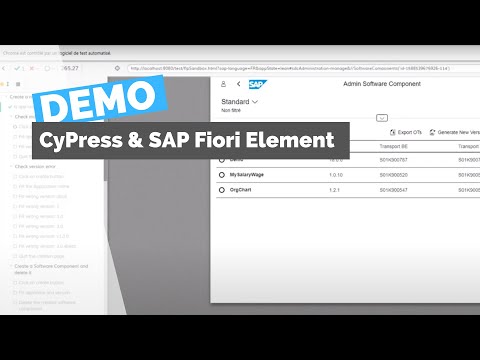 CyPress with Fiori Element application
