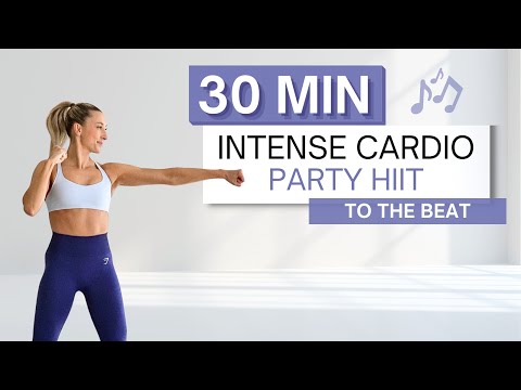 30 min CARDIO PARTY HIIT WORKOUT | No Squats or Lunges | Fun & High Intensity | To The Beat ♫