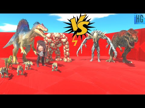 Scourge and T-Rex vs Infernals + Carnivore Dinos Rivals + BONUS - Animal Revolt Battle Simulator