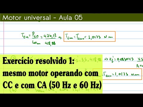 Universal motor (lesson 05) - Solved exercise 1