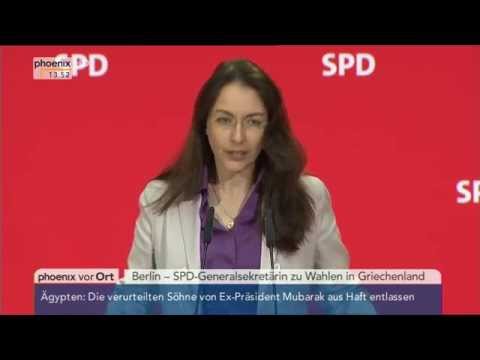 Aus den Parteien: SPD-Generalsekretärin Yasmin Fahimi am 26.01.2015
