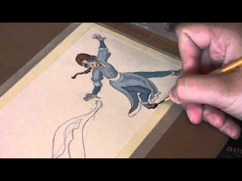 Waterbending- a watercolor painting - YouTube