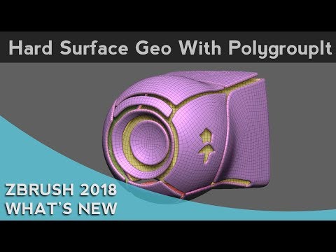 049 ZBrush 2018 Hard Surface Geo From PolygroupIt