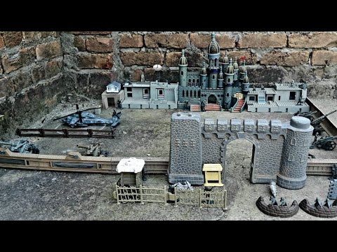 Siege of grey castle (grey army vs green army)#stopmotion