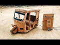 How To Make A RC Auto Rickshaw From Cardboard At Home Remote Control AUTO Rickshaw DIY Craft