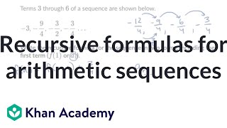 Recursive formula for arithmetic sequence | Precalculus | Khan Academy