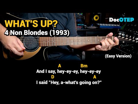 What's Up - 4 Non Blondes (Easy Guitar Chords Tutorial with Lyrics)