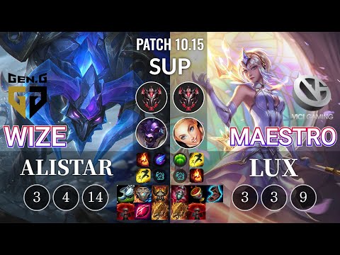 GEN Wize Alistar vs VG Maestro Lux Sup - KR Patch 10.15
