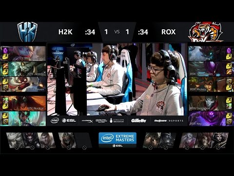 H2K vs ROX Game 3 Highlights - ROX TIGERS vs. H2K - Group A Winners' Match - IEM Katowice 2017