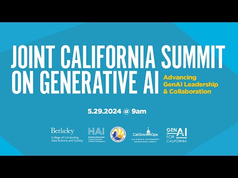 Joint California Summit on Generative AI: Advancing GenAI Leadership & Collaboration