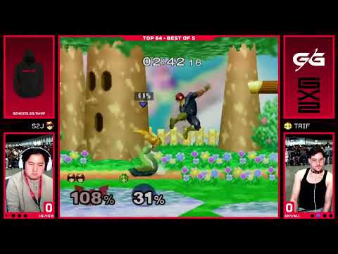 S2J (Captain Falcon) vs Trif (Peach) - Top 64 MELEE SINGLES | GX2