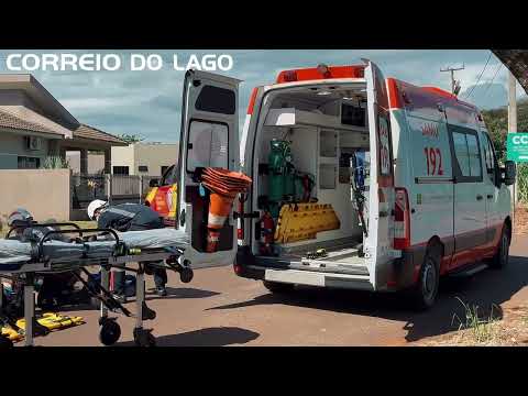Colisão entre moto e bicicleta mobiliza equipes de resgate no bairro Sol Nascente, em Santa Helena