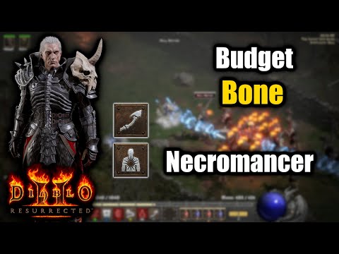 Budget Bone Necromancer - Hell Cows and Travincal - Diablo 2 Resurrected 1440p