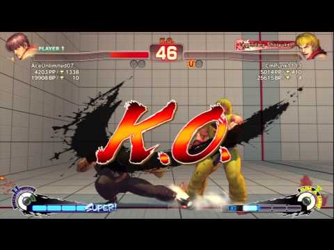 SSF4 AE 2012 Ranked AceUnlimited07 (Guy) vs CmPunk1113 (Ken)