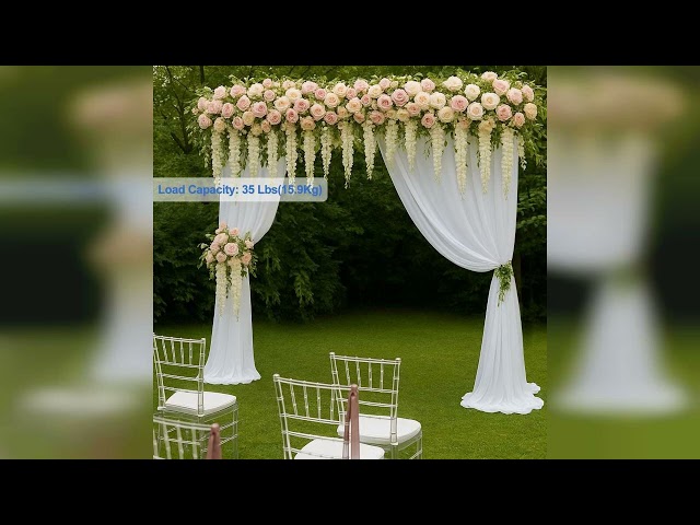 Vídeo relacionado con EMART Soporte de Fondo 3x3m, Grande Ajustable Arco de Boda Soporte Fondo Fotográfico con Doble Barra para Decoración de Bodas, Cumpleaños, Fiestas, Banquetes