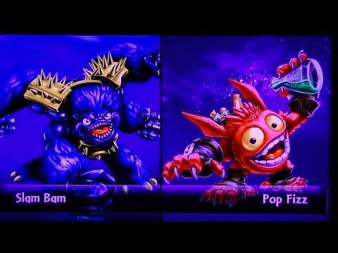 SKYLANDERS GIANTS PUNCH POP FIZZ VS LEGENDARY SLAM BAM