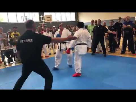 Ünal Ay vs  Gilbert Stache KARATE Kumite -Part 3-   2017-06-17 WKU Int  DM Simmern