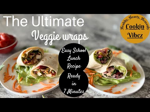 HEALTHY VEGGIE WRAPS | Ultimate Veggie Wraps | Easy School Lunch Recipes