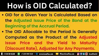 Sep 25, Thursday - About Original Issue Discount