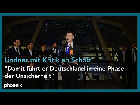 Kanzler entlässt Finanzminister: Pressestatement von Christian Lindner | 07.11.24
