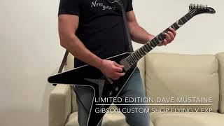 Video thumbnail for Gibson Custom Shop Dave Mustaine Flying V EXP Ebony Limited Edition (1 of 75) by Nitro Guitars