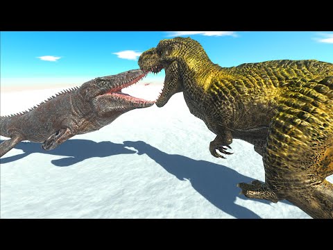 T REX vs PURUSSAURUS - Animal Revolt Battle Simulator