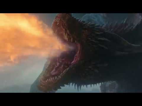 Game of Thrones S08E06 - Drogon melts the Iron Throne scene