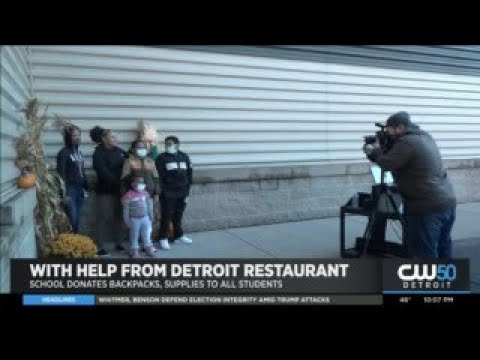 With Help From Detroit Restaurant, School Donates Backpacks/Supplies To All Students