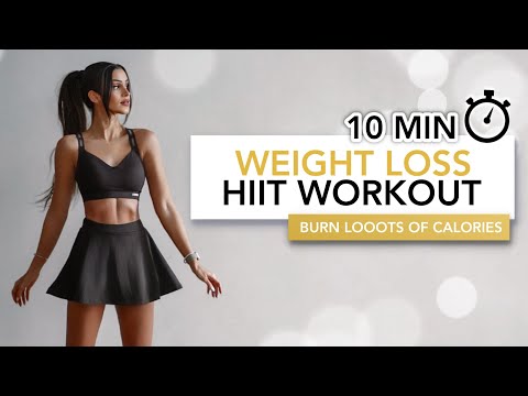 10 MIN WEIGHT LOSS HIIT WORKOUT | Full Body Fat Burn Cardio | Eylem Abaci