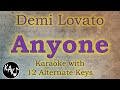 Anyone Karaoke - Demi Lovato instrumental Original Lower Higher Male Key