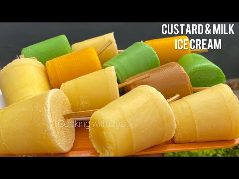 CREAMY & EASY CUSTARD ICE CREAM | CUSTARD & Milk ICE CREAM RECIPE | GHANAIAN ICE CREAM |ABELE WALLS