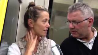 Jim and Martinas sport interview on a tube in London at the