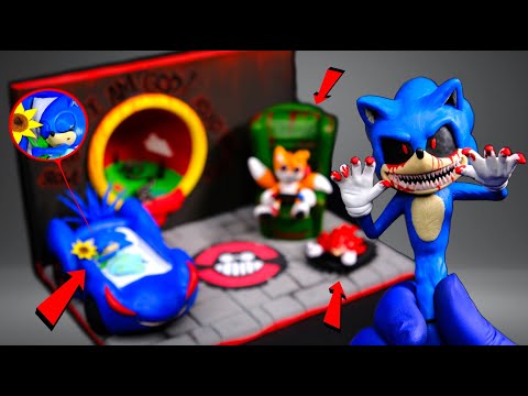 SONIC.EXE Room | (TAILS doll, Knuckles the Echidna, Baby Sonic) making with clay