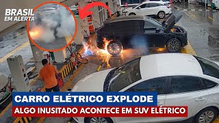 SUV elétrico explode em estação e causa pânico na China | Brasil em Alerta