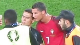 Cristiano Ronaldo Takes Selfie with Fan Who Ran On Field, Protects Him From Security by Obsev Sports