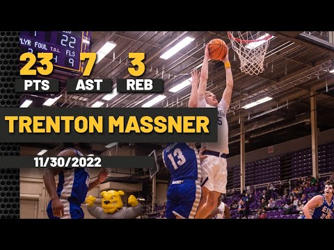 Trenton Massner Western Illinois Leathernecks  23 PTS 7 REBS vs Southern Indiana Screaming Eagles