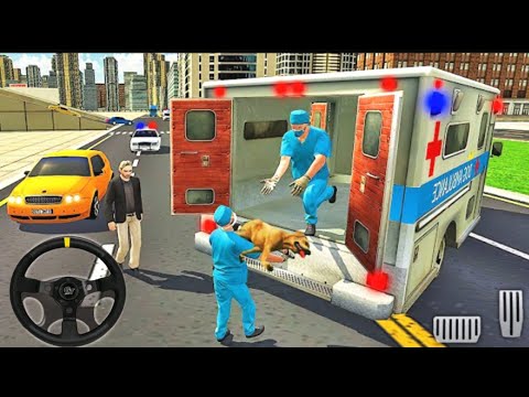 Ambulance Animals Dog Rescue Driver Simulator -  City Driving 3D - Android GamePlay
