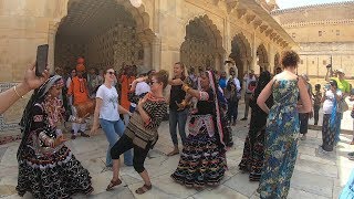 Foreigners Girls Dancing at Amber Palace Jaipur 20