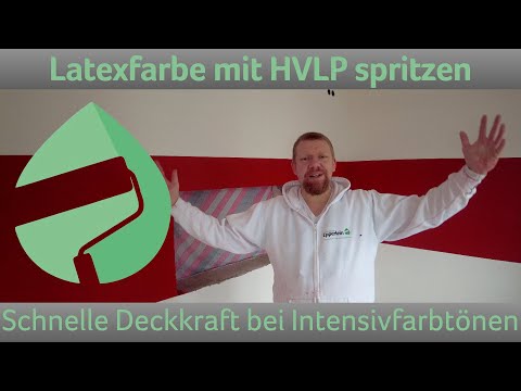 Schnelle Deckkraft bei Intensivfarbtönen / Latexfarbe mit HVLP spritzen #hvlp #maler #farbe