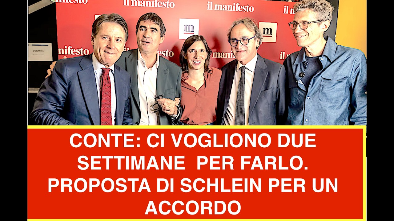 CONTE: CI VOGLIONO DUE SETTIMANE  PER FARLO. PROPOSTA DI SCHLEIN PER UN ACCORDO