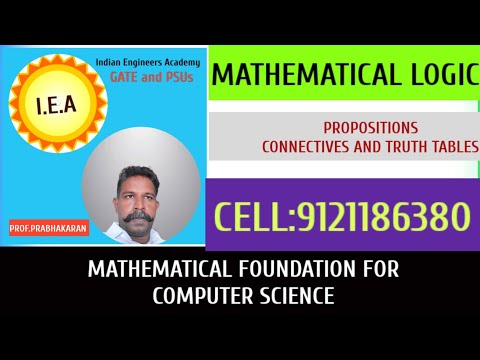 subject:U1-1-M.F.C.S:proposition,connective, truth tables..