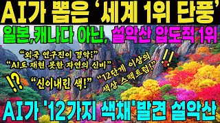 Schockierende Wendung der von KI gewählten 'weltweit besten Herbstblätter': Warum Südkoreas Seoraksan den ersten Platz überwältigend belegte, nicht Japans Kyoto oder Kanada? [Herzerwärmende Geschichte aus Übersee][Nationalstolz]