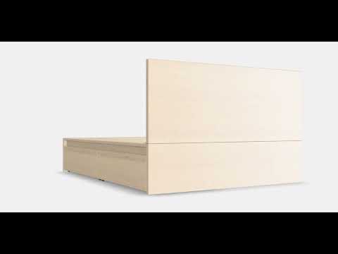 MALM Bed frame, high, w 4 storage boxes 4 | WebAR | Store