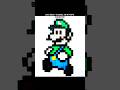 LUIgi BROS Pixel Art PASO A PASO FACIL TUTORIAL Luigi Fanart Drawing Pixelart Mario Fyp