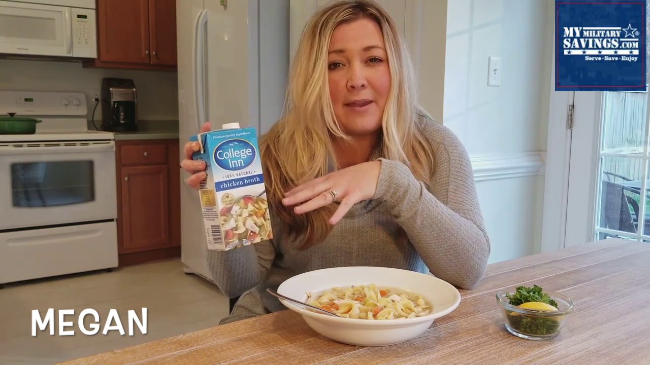 DELICIOUS Lemon Ginger Chicken Noodle Soup Recipe with Del Monte College Inn Broth